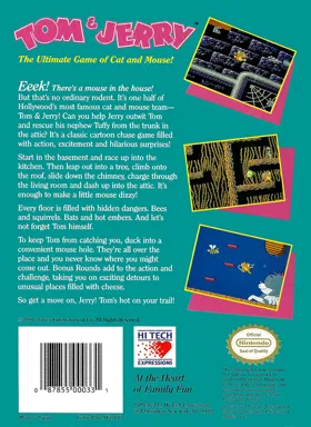 Tom & Jerry - The Ultimate Game of Cat and Mouse! (USA) box cover back